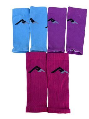 LOT 3 Magenta/Light Blue/Purple Procompression Calf Sleeves Women Size S/M-READ